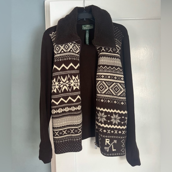 Ralph Lauren Active Women’s LambsWool Blend Zip Sweater XL - Picture 2 of 6